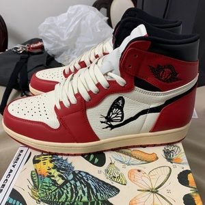 AMAC Custom Butterfly Jordan 1s size 10.5